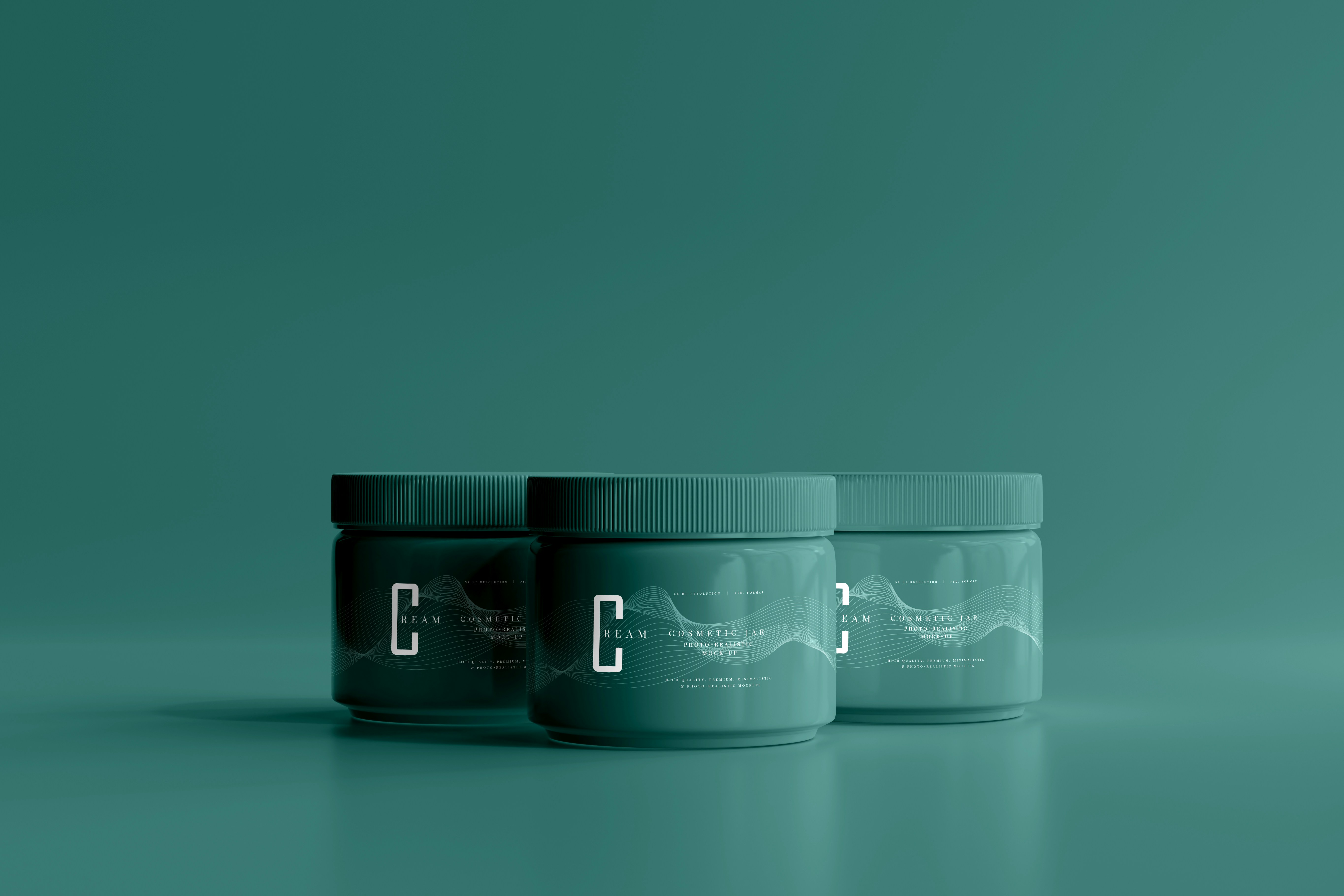 Collagen cosmetic jar with premium packaging