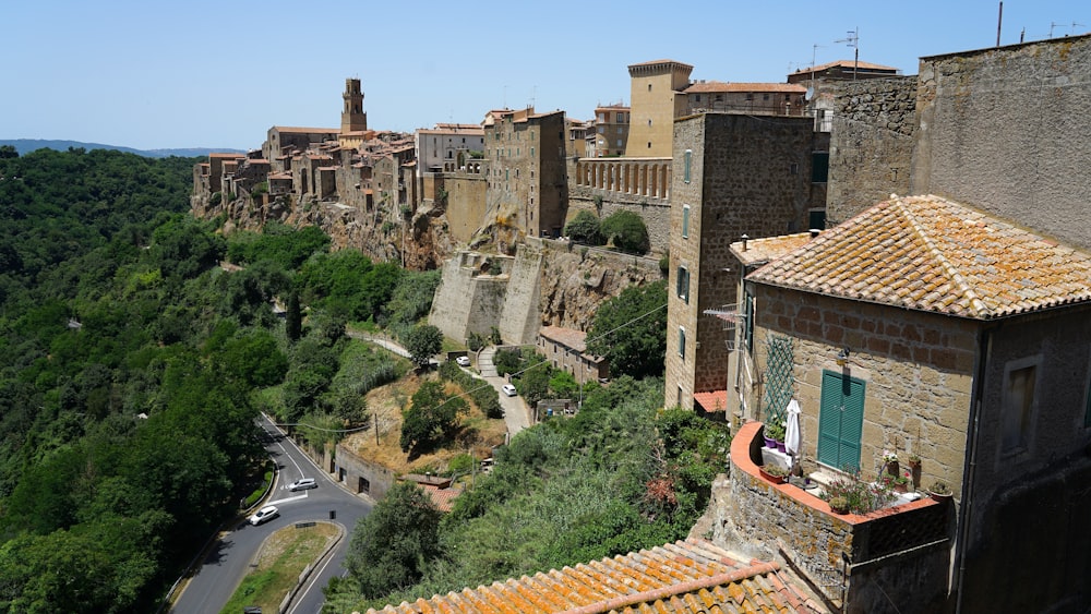 a view of a city from a high point of view