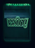 a neon sign with the word win on it