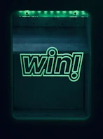 a neon sign with the word win on it