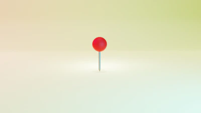 Minimalist icon of a location pin on a dark background.