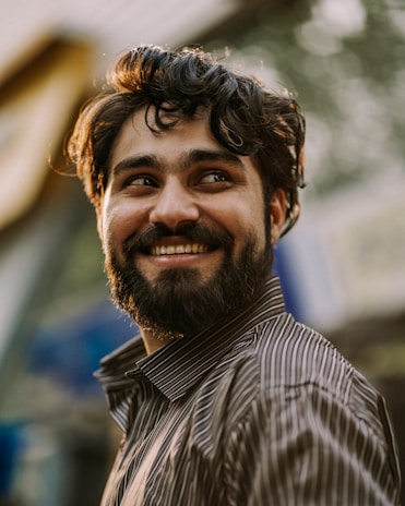 David Paisley smiling during a candid interview session.