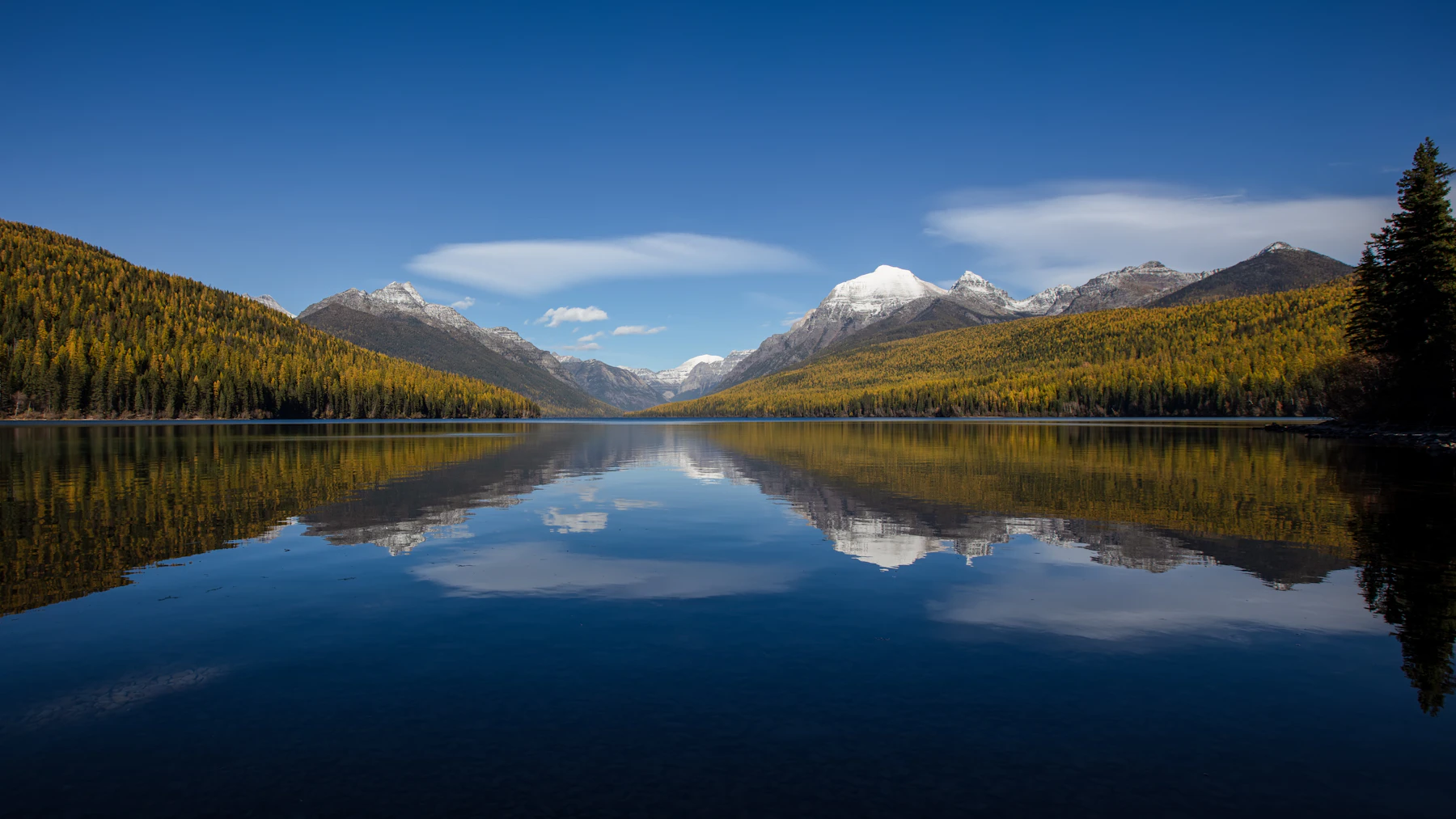 Mountain lake in the Flathead Valley, Montana
