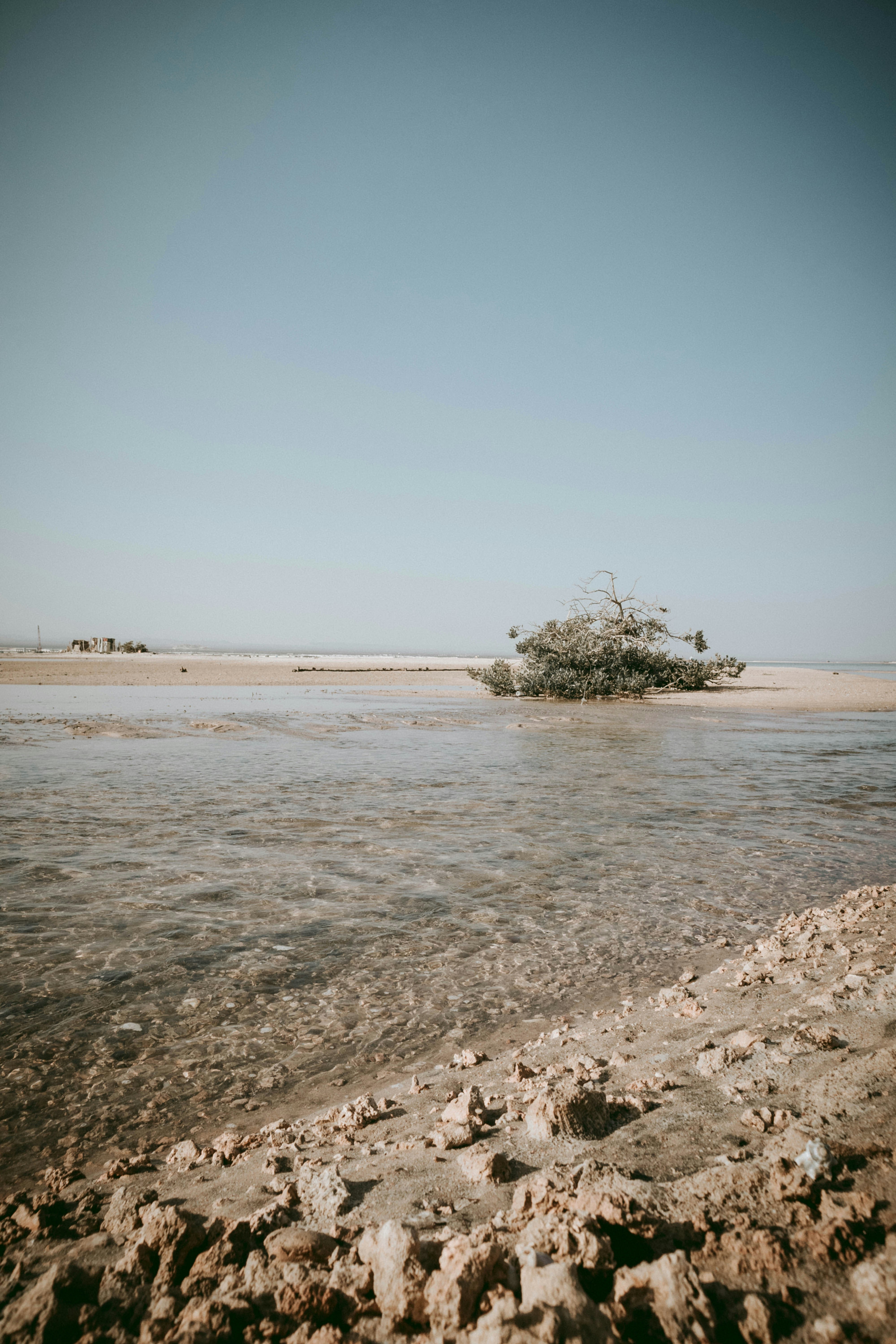 a small island in the middle of a body of water