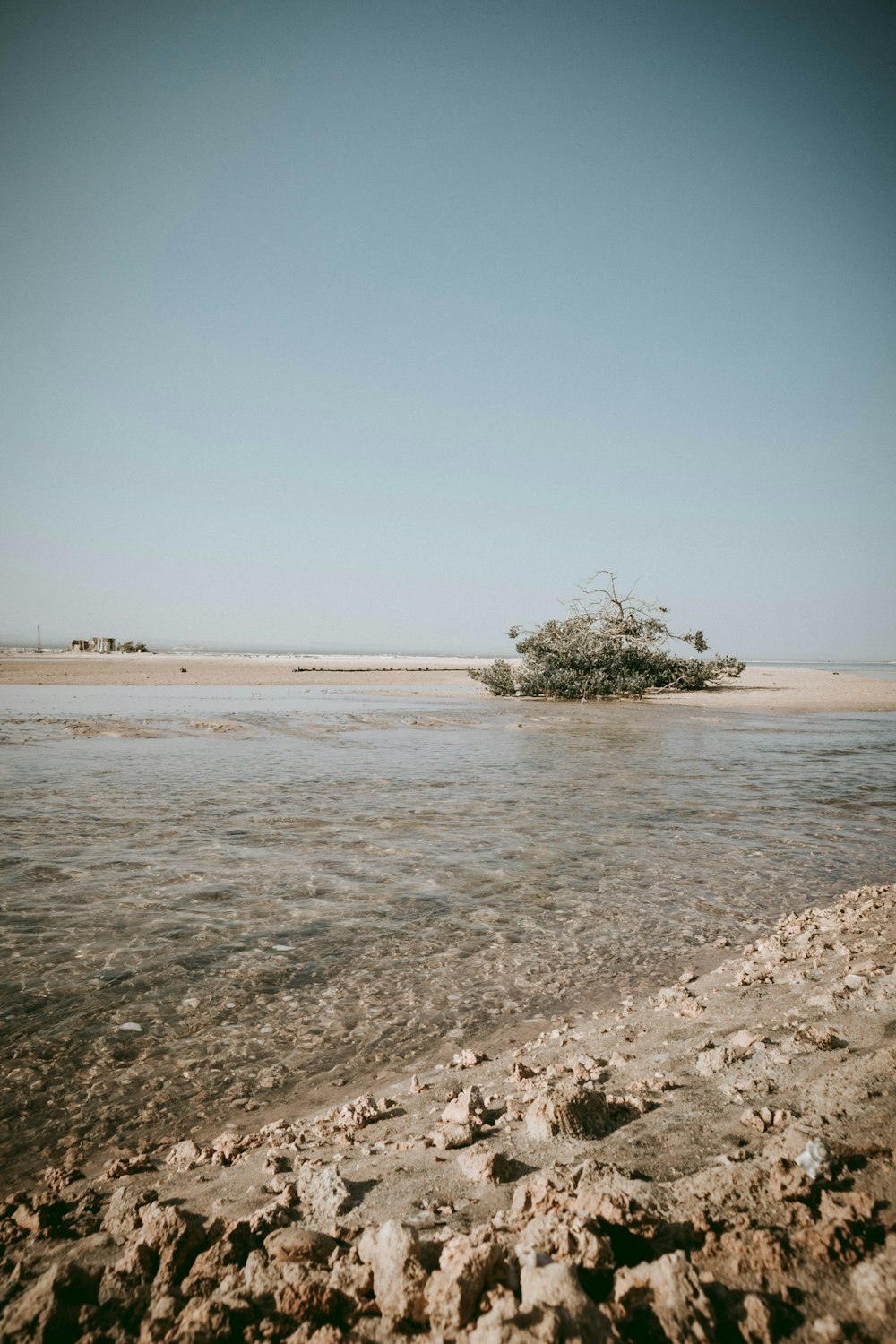 a small island in the middle of a body of water