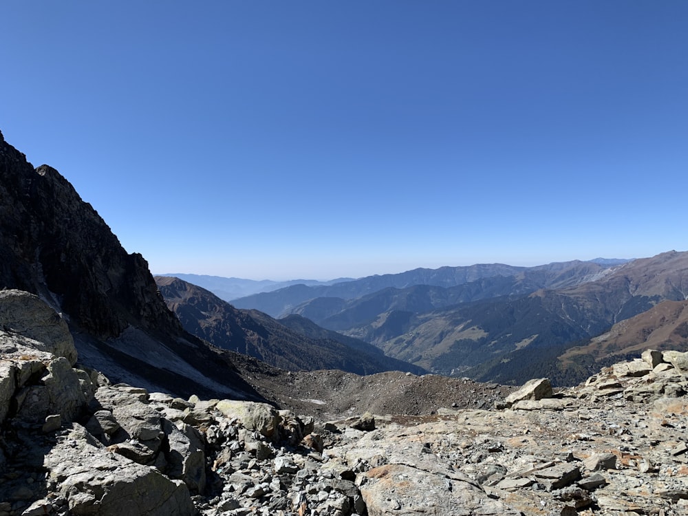 a view of the mountains from a high point of view