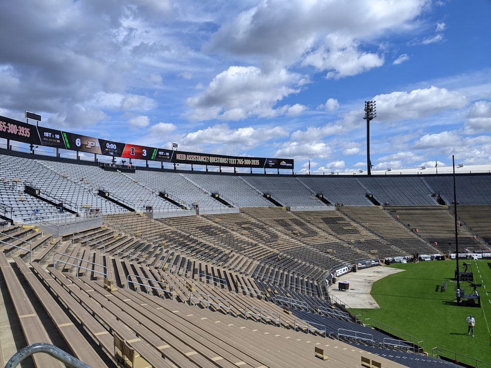 a stadium filled with lots of empty seats