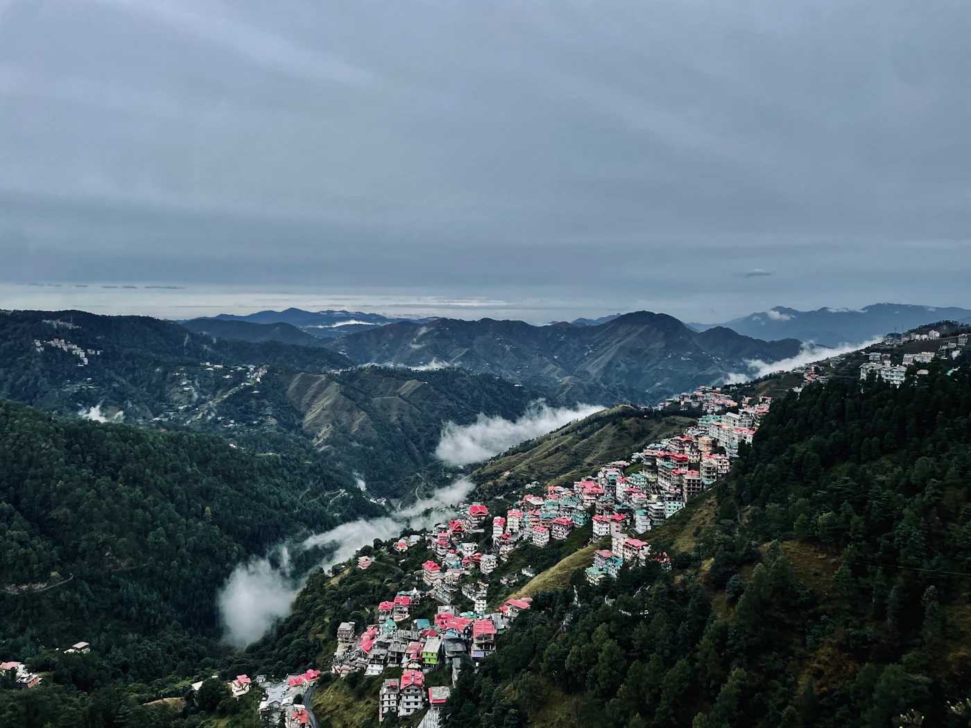 The valley below the ridge