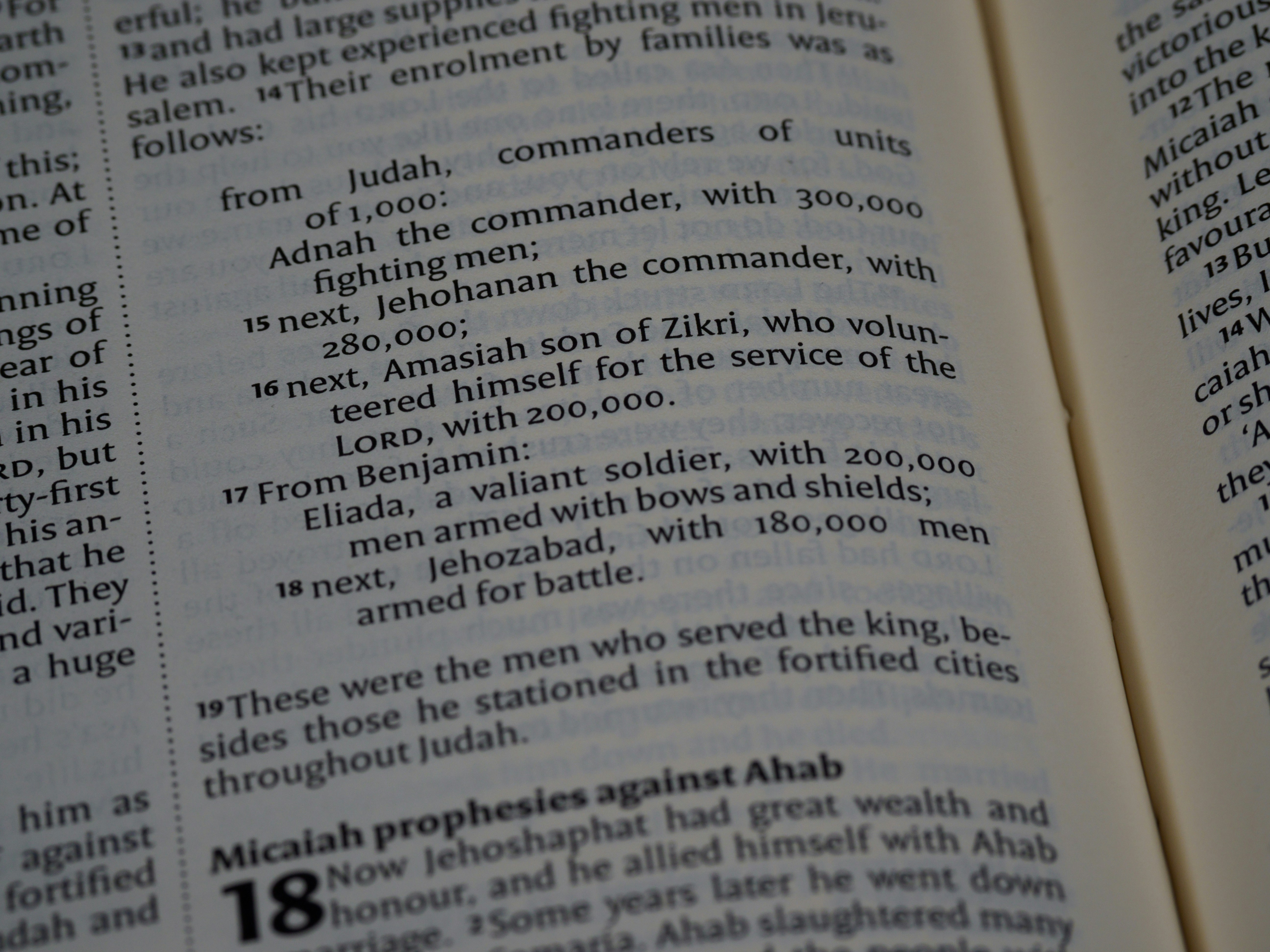 a close up of an open book with text