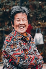 a woman with a smile on her face