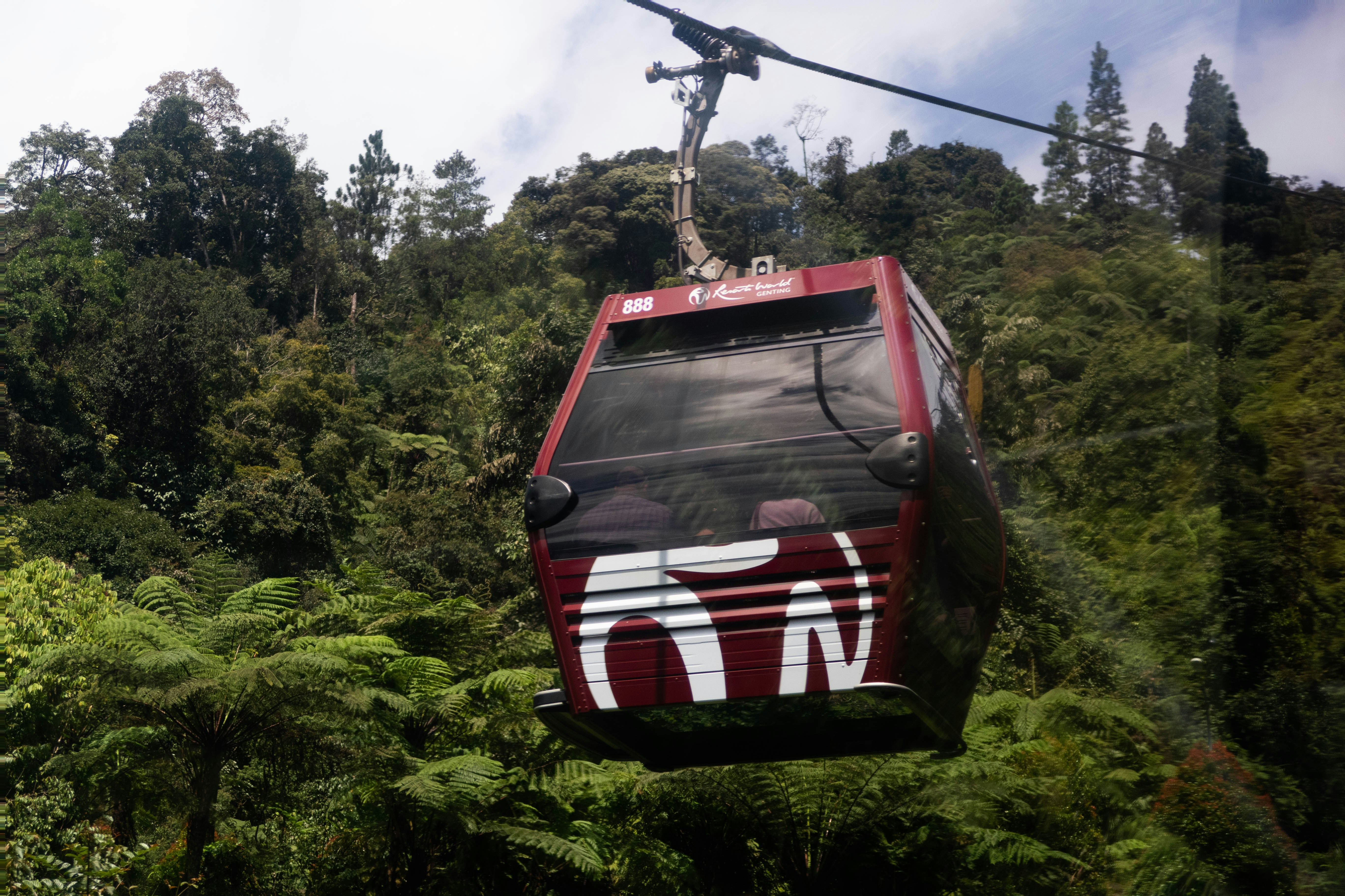 Genting Resort World cable car. Numbered 888.