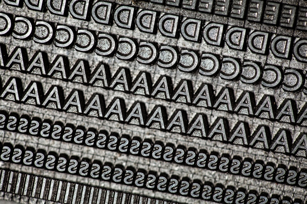 a close up of a number of letters and numbers