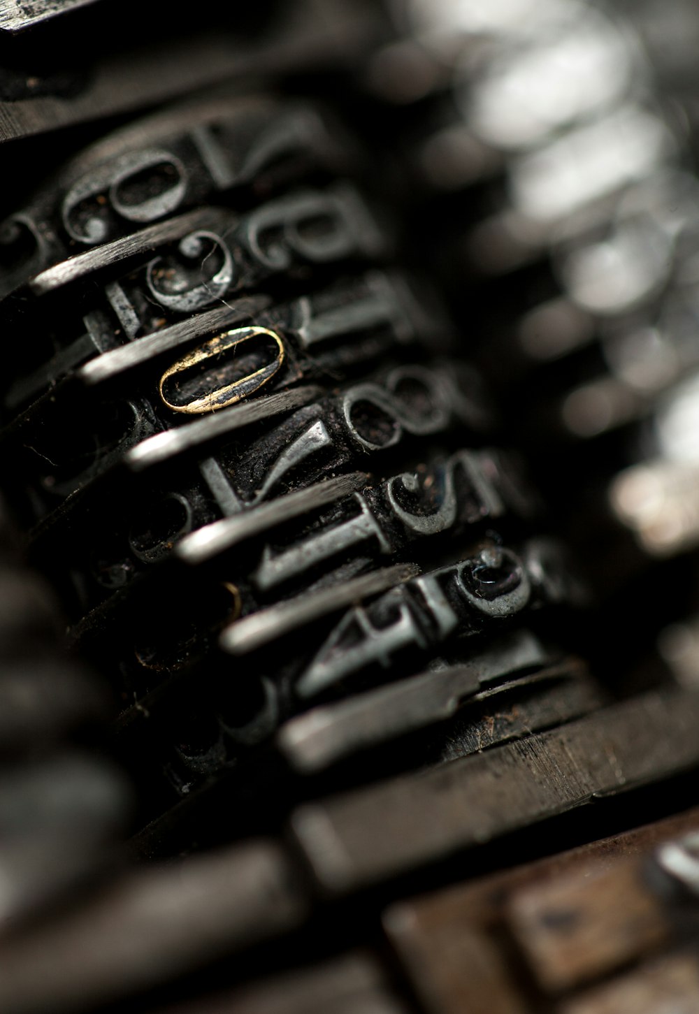 a close up of an old fashioned typewriter