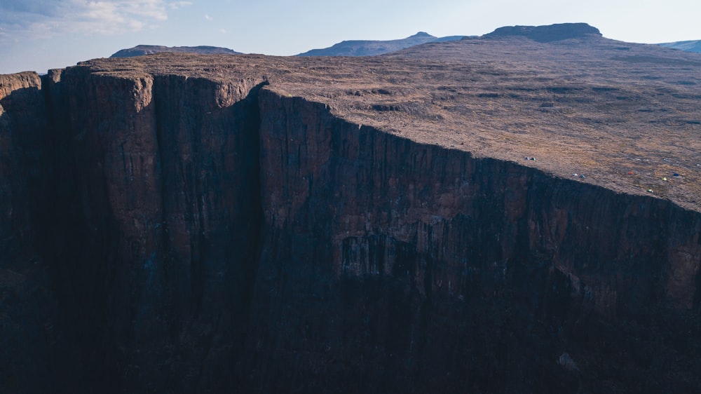 a view of a mountain range from a high point of view