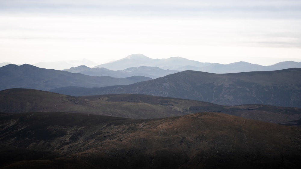 a view of a mountain range in the distance