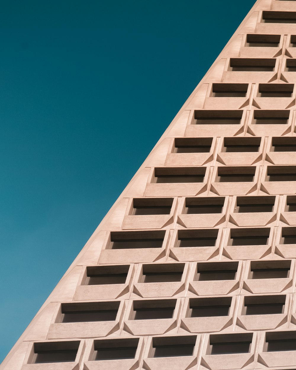 a bird is perched on the side of a building