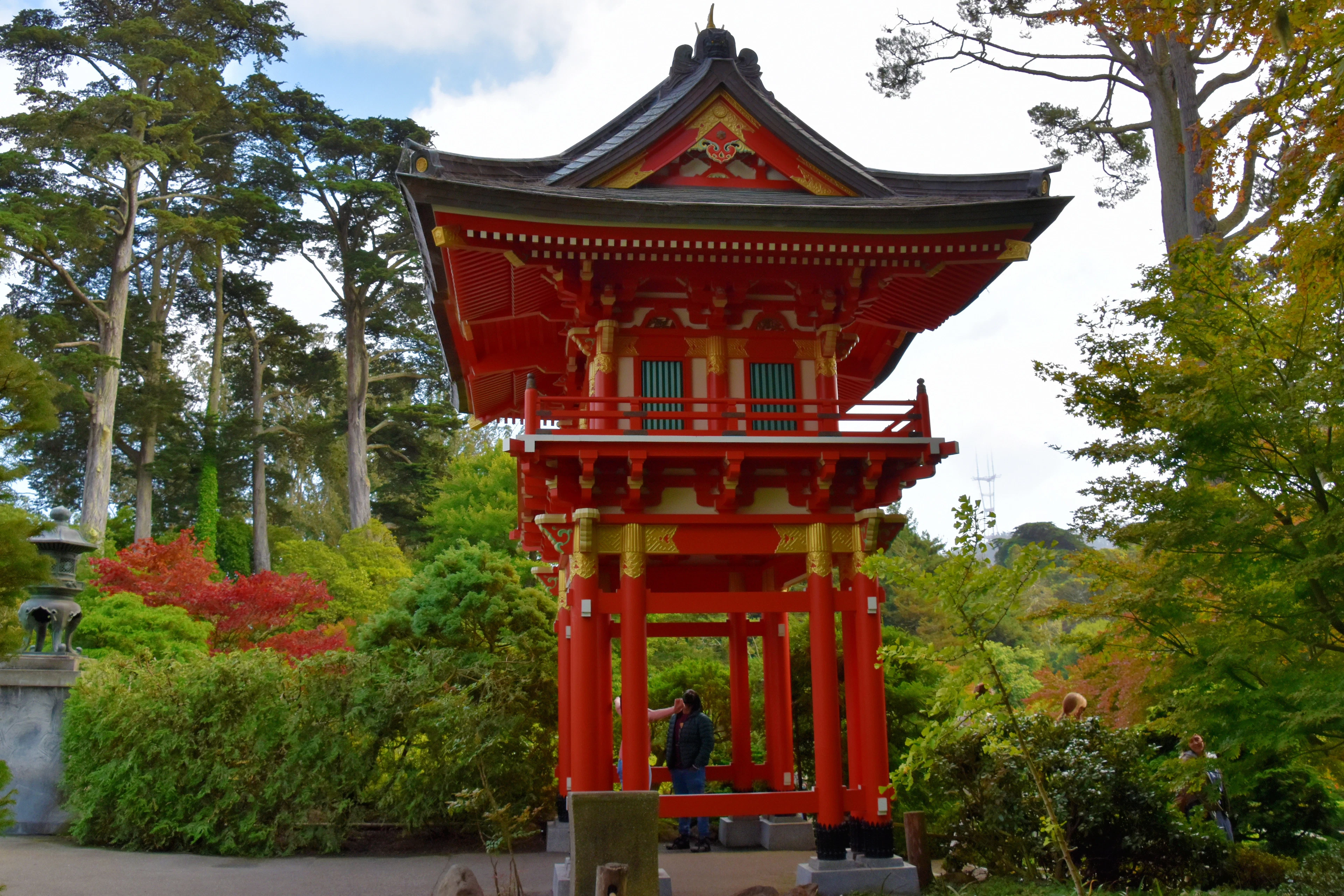 The red pagoda in the Japanese Tea Garden