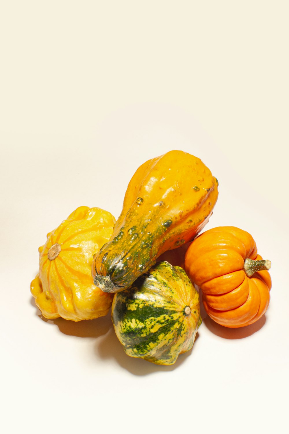a group of gourds sitting on top of each other
