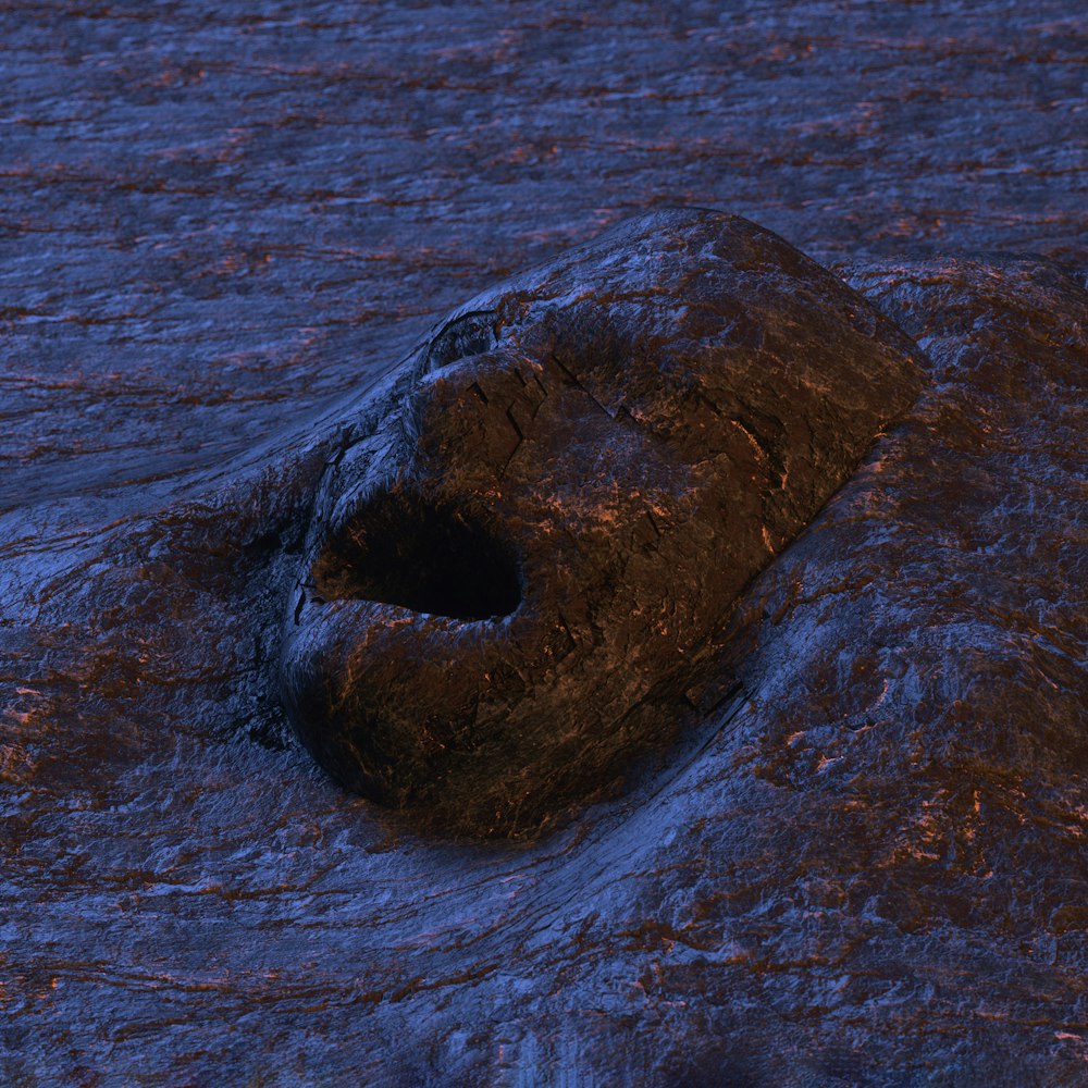 Ein Felsen in der Mitte eines Gewässers