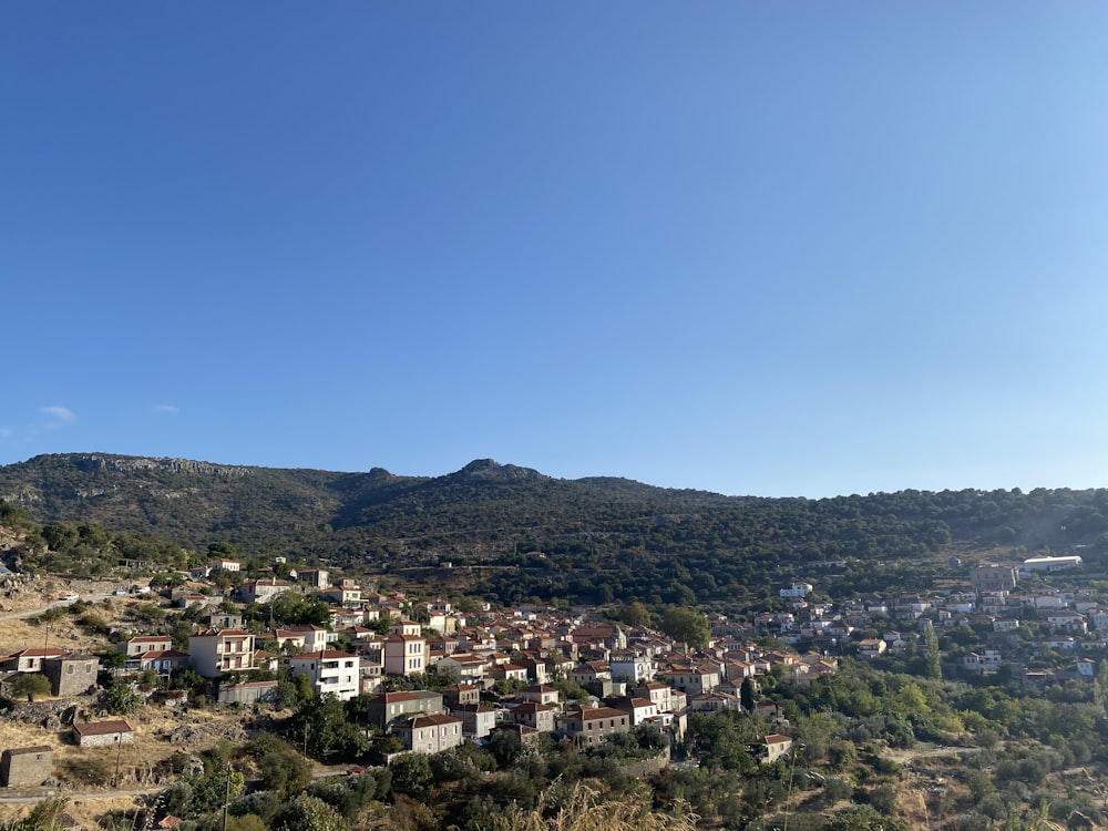 a small village nestled on a mountain side