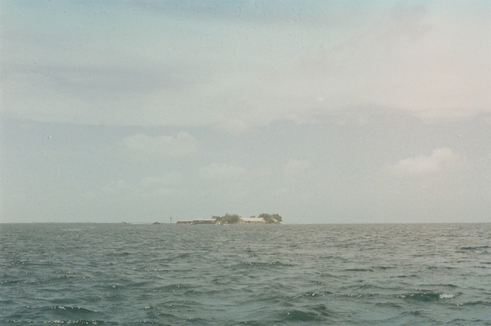 a small island in the middle of the ocean