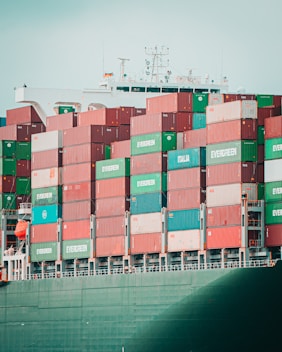 a large cargo ship loaded with lots of containers