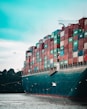 a large cargo ship loaded with lots of containers
