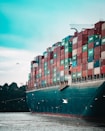 a large cargo ship loaded with lots of containers