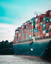 a large cargo ship loaded with lots of containers