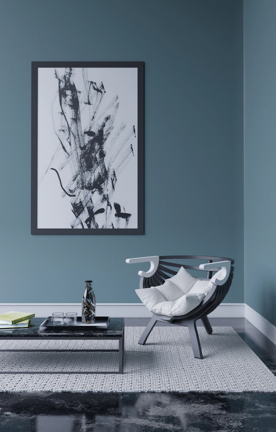 Painted living room
