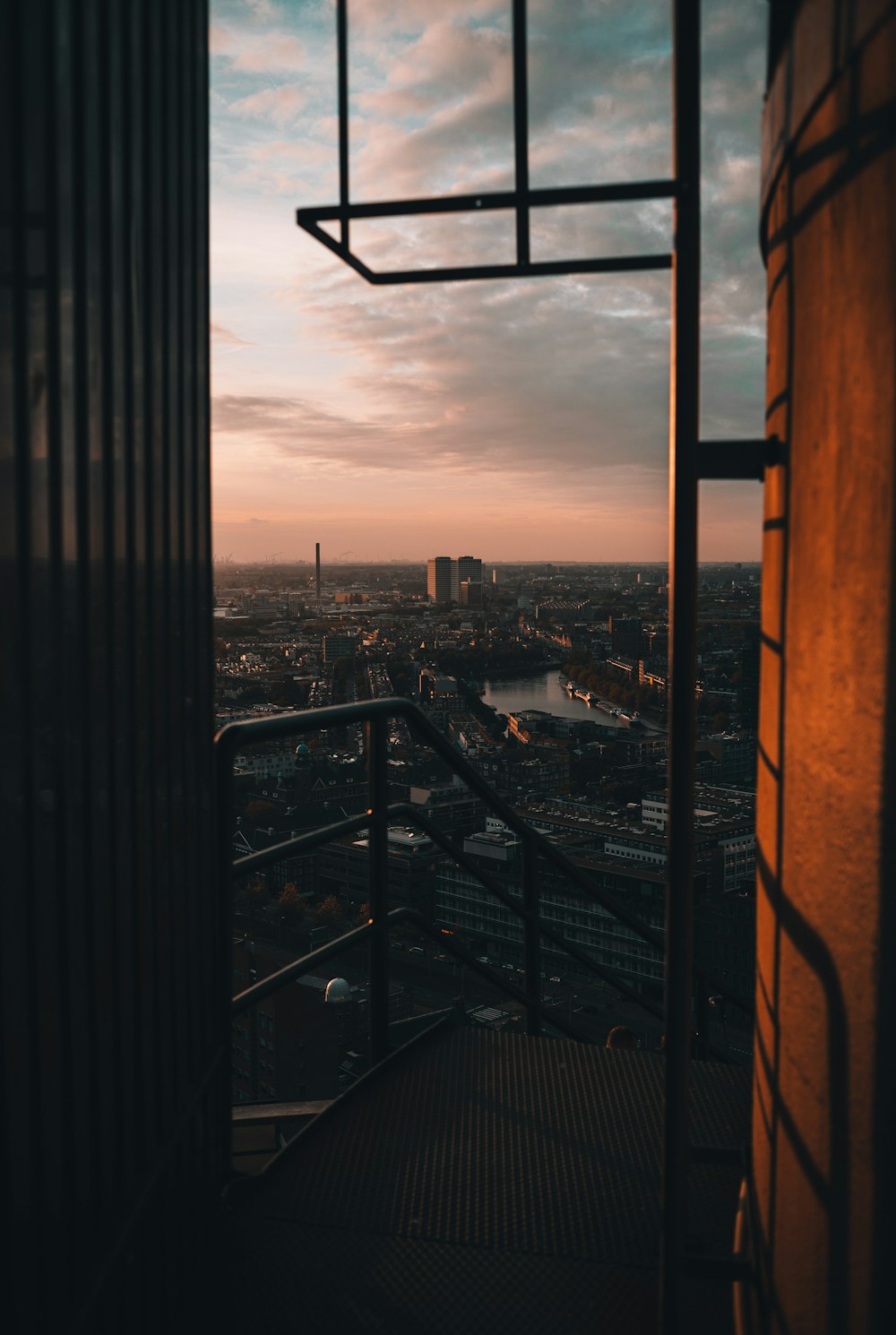 a view of a city from a window