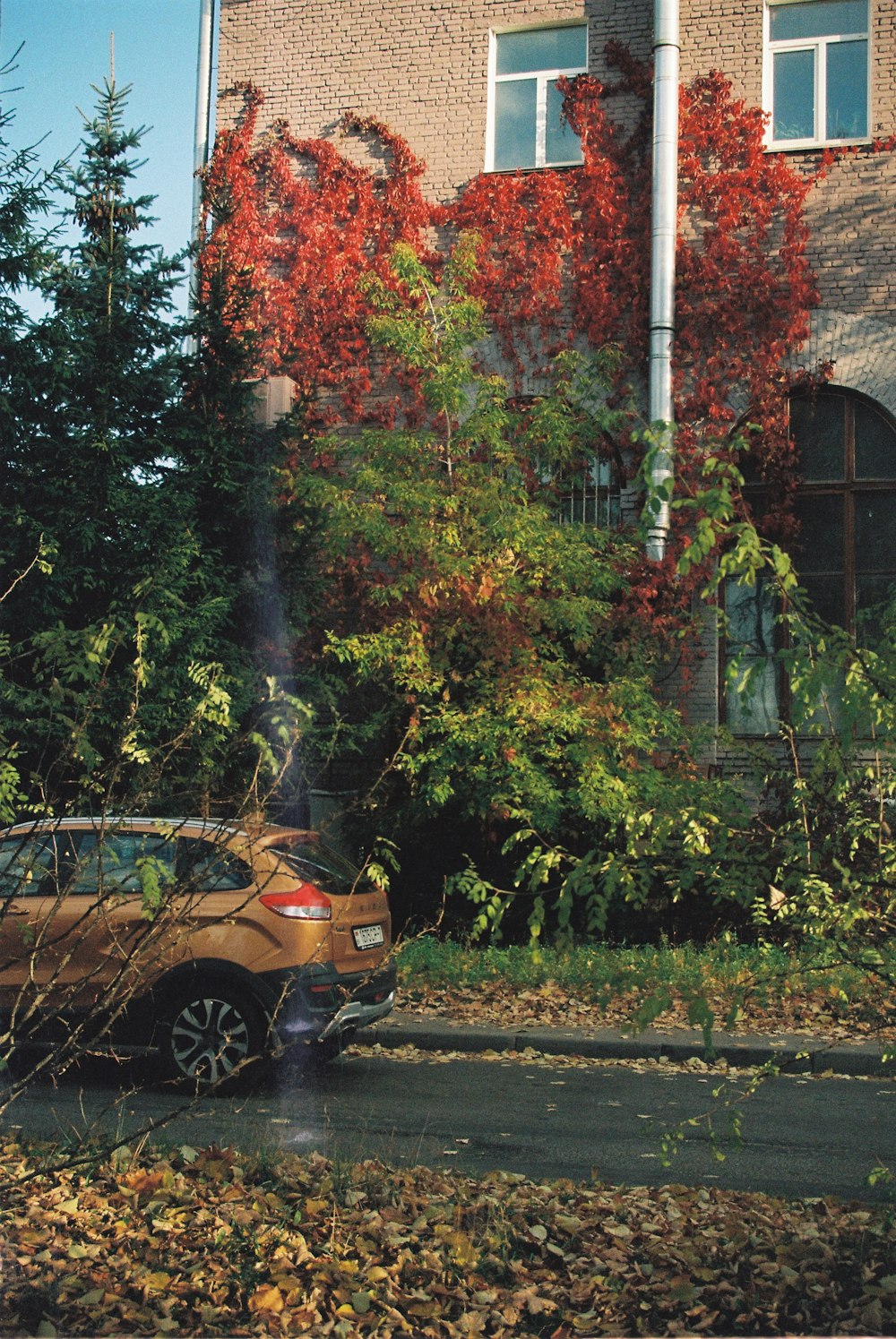 a car parked on the side of the road