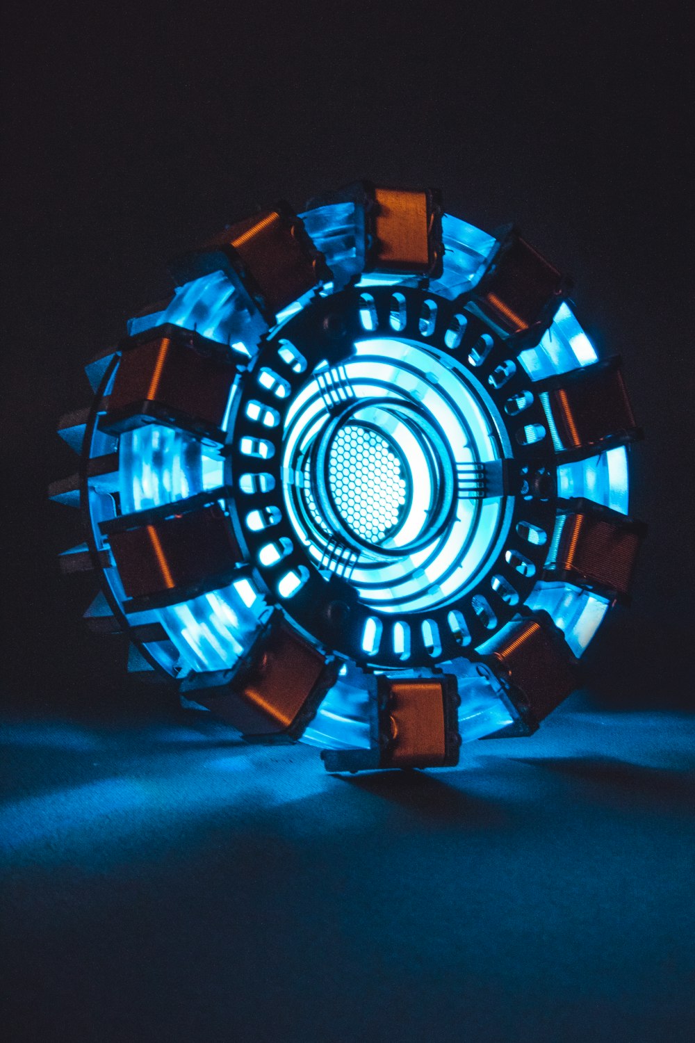 a light up object sitting on top of a table