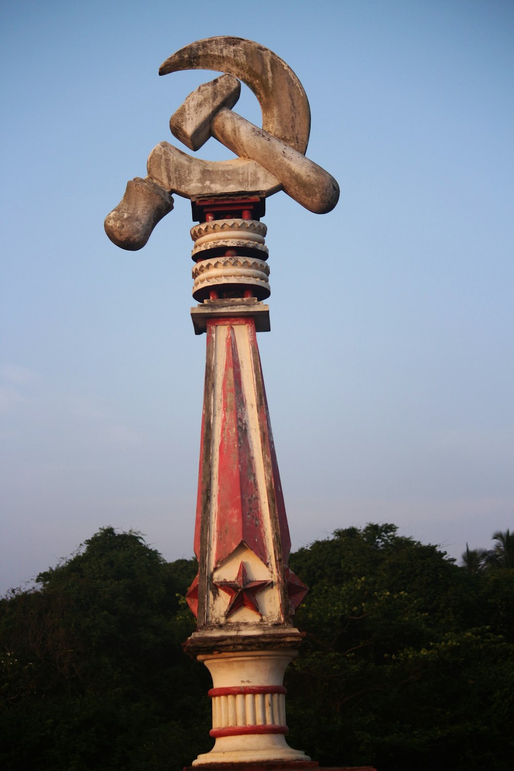 a statue with a star on top of it