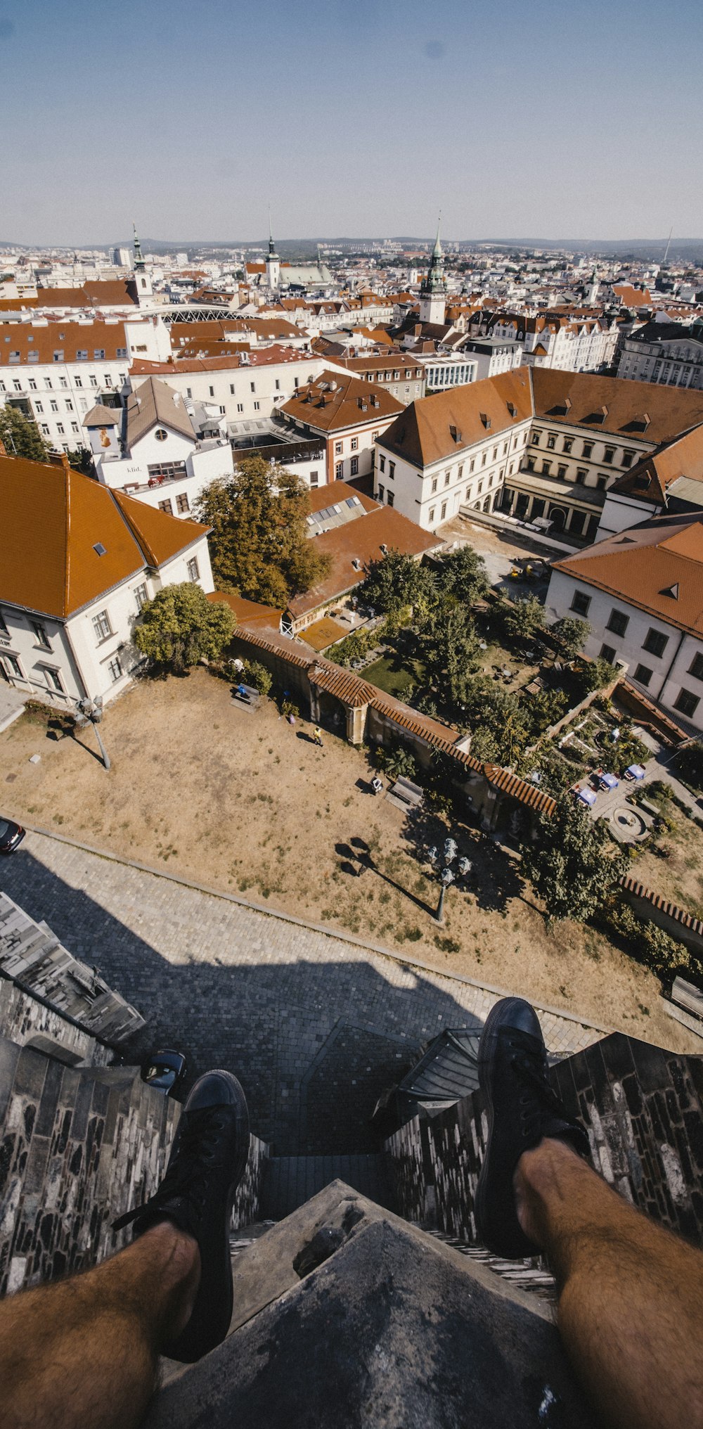 a view of a city from a high point of view