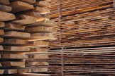 a pile of wood sitting next to each other