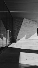 a black and white photo of a building