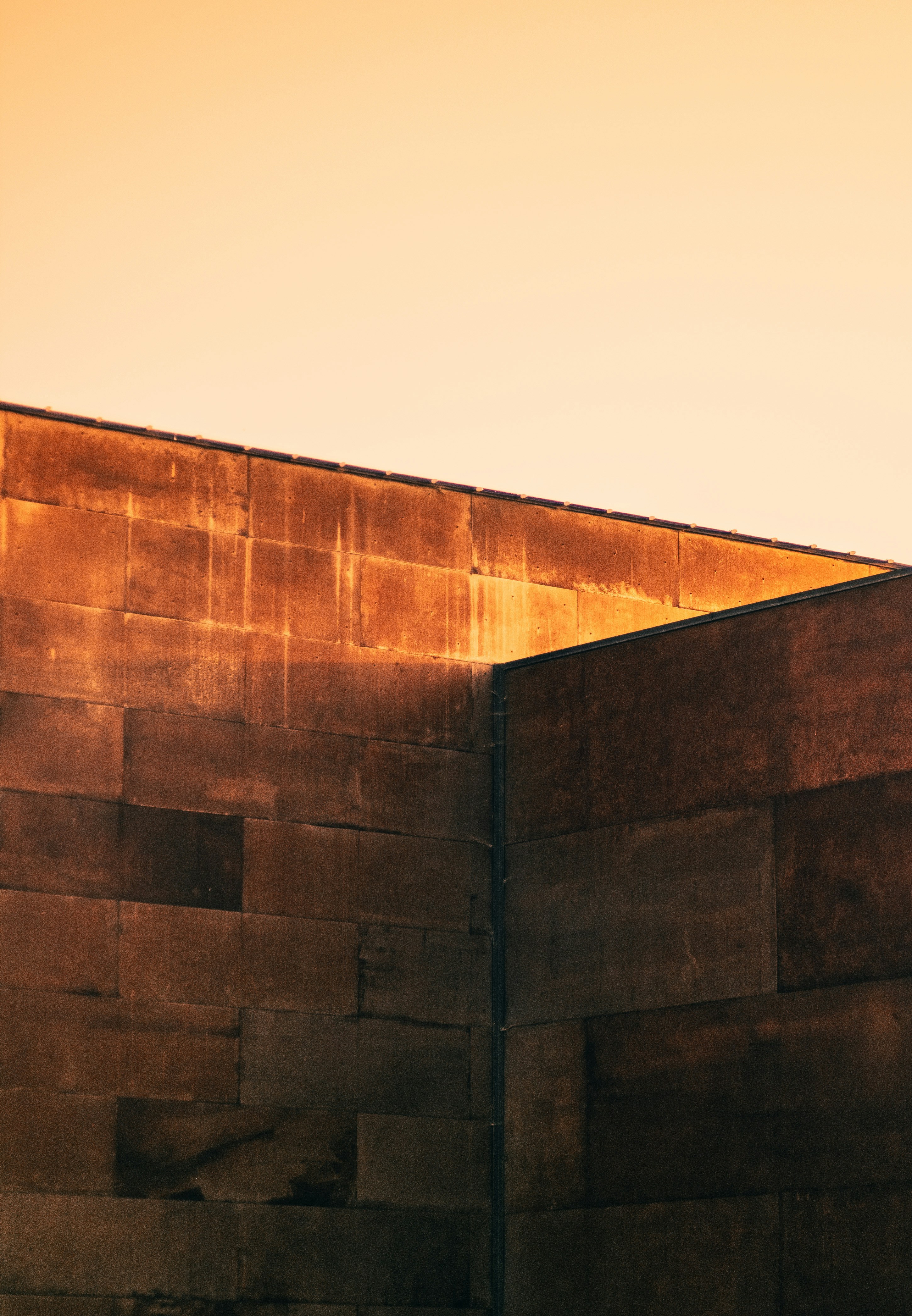 a man riding a skateboard on top of a cement wall