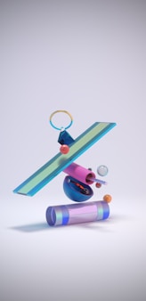 a colorful object is flying through the air
