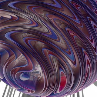 A vibrant color palette featuring shades of purple and green.