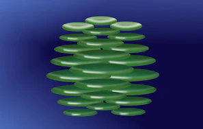Scientific layer visualization highlighting evidence readiness and batch release indicators with subtle aqua accents