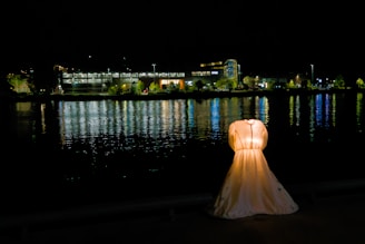 LED lamps used in water treatment equipment glowing softly