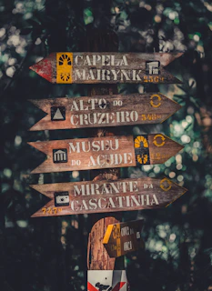 Stylish directional signs made from foam board for educational institutions.