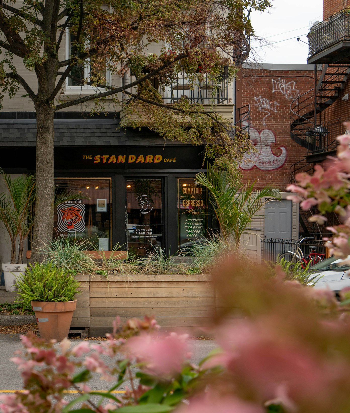 The exterior of The Standard cafe in Montreal.