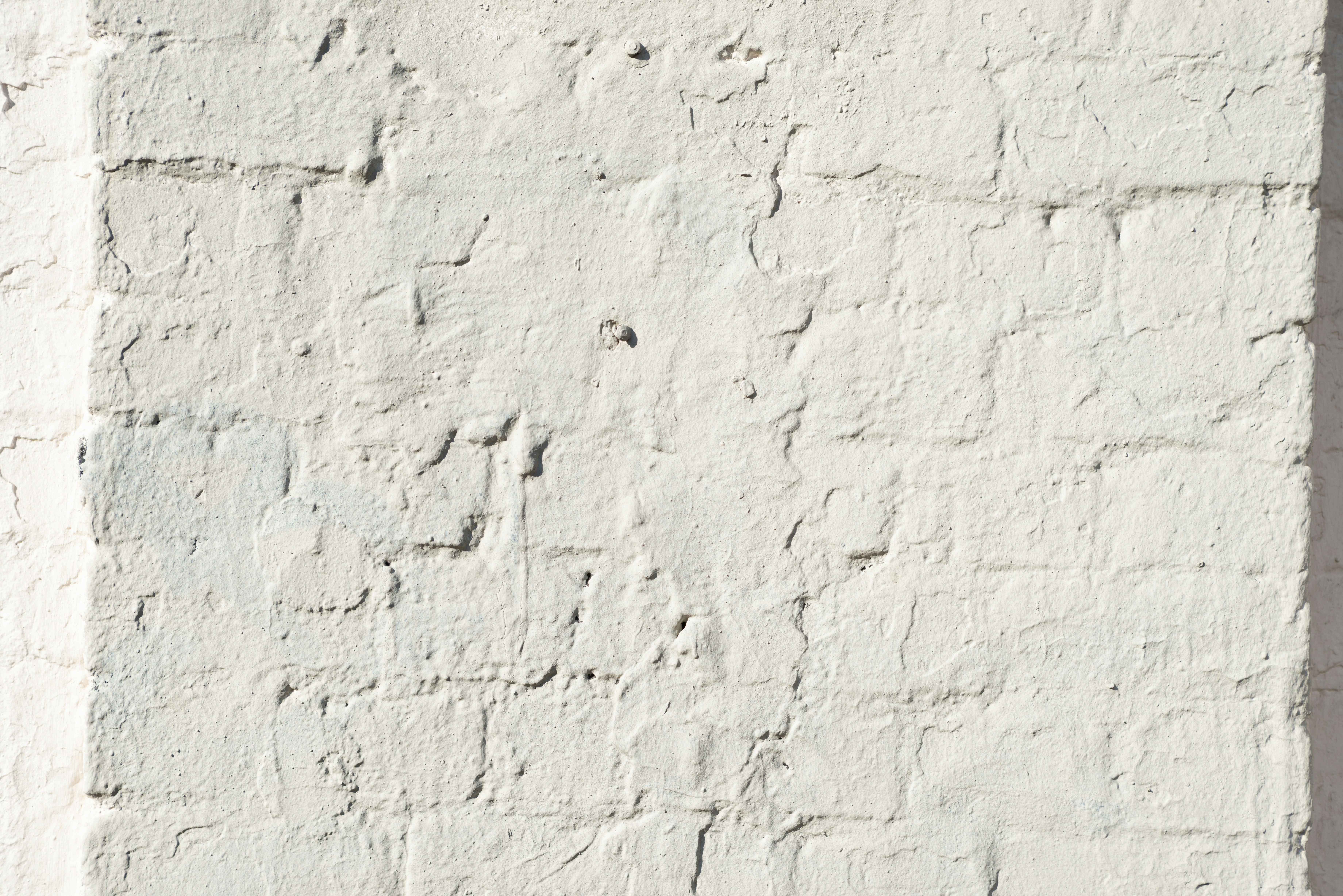White painted brick wall