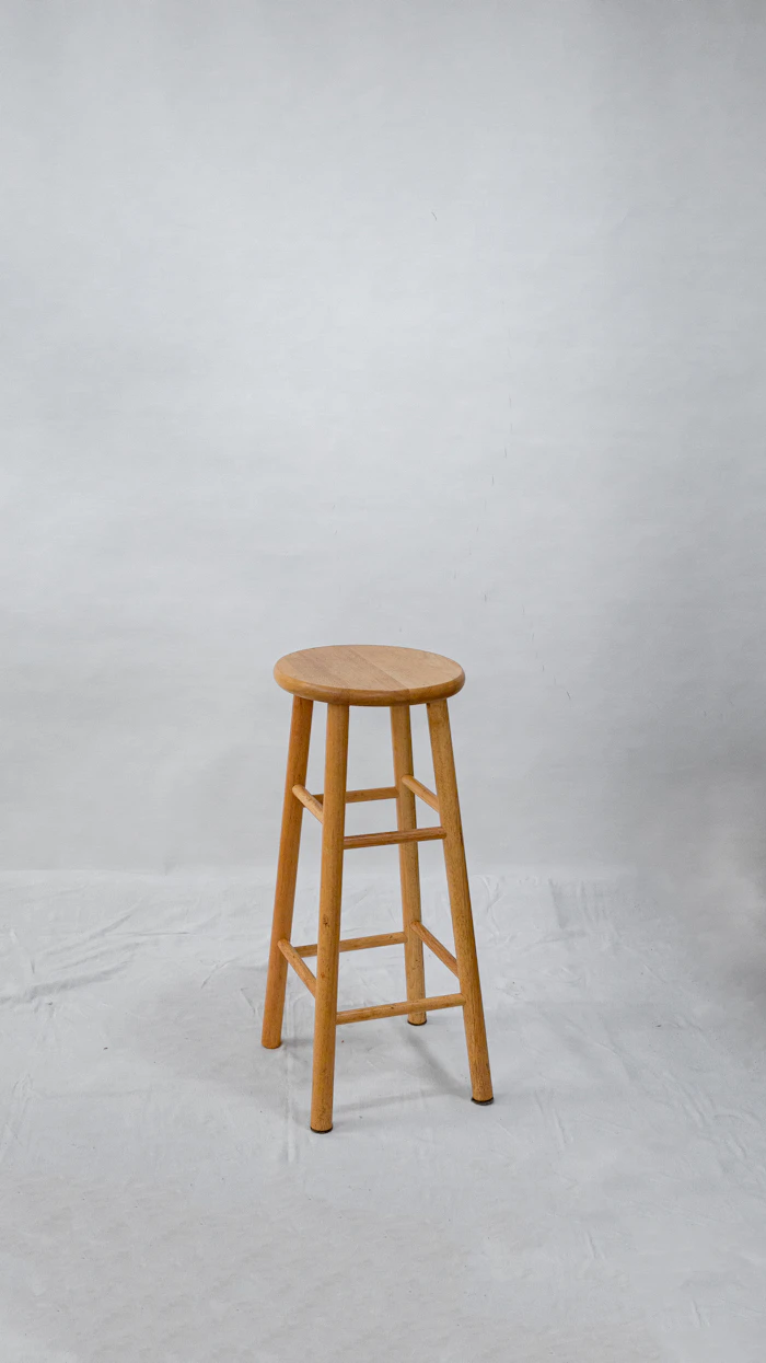 Handmade wooden stool
