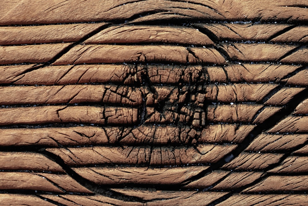 a close up of a wood carving of a heart