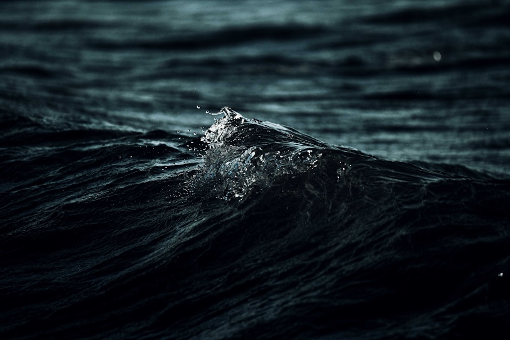 a close up of a wave in the ocean