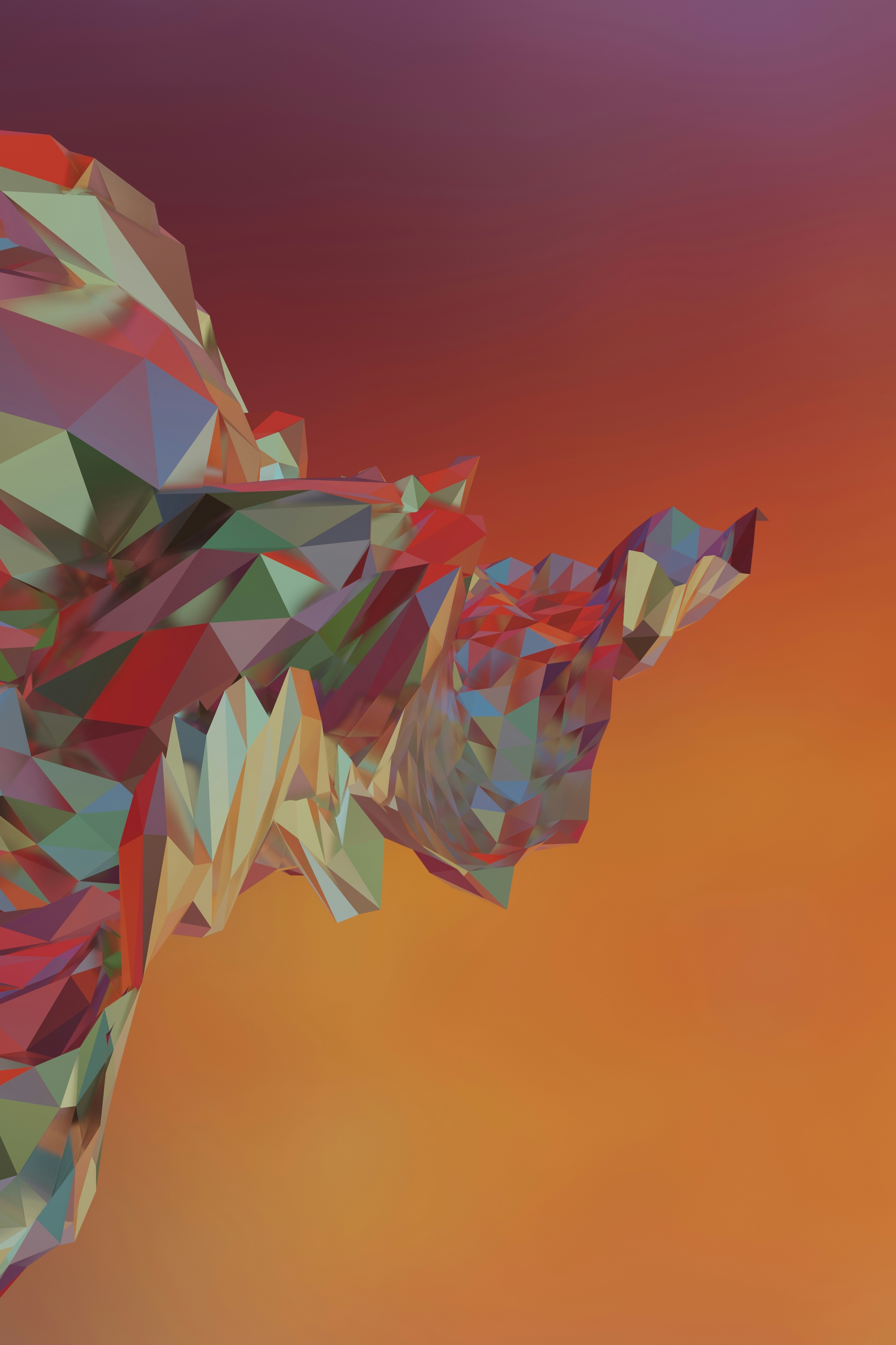Abstract 3D render with vibrant colors