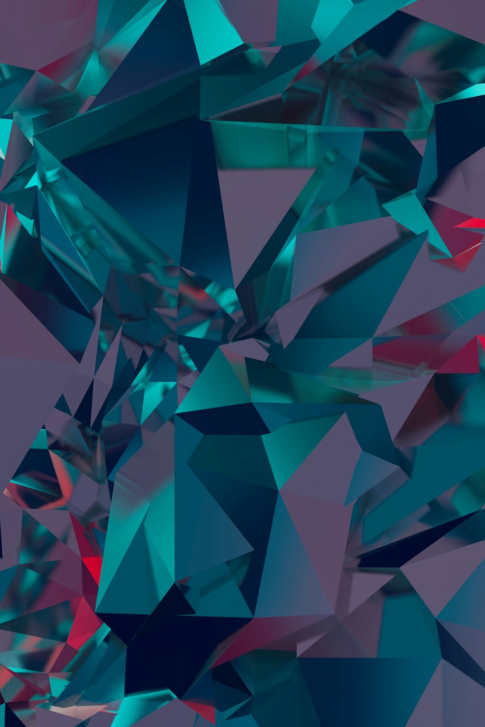 a blue and red abstract background with triangles